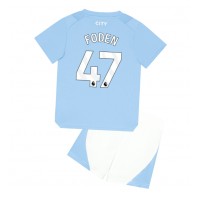 Manchester City Phil Foden #47 Replica Home Minikit 2023-24 Short Sleeve (+ pants)